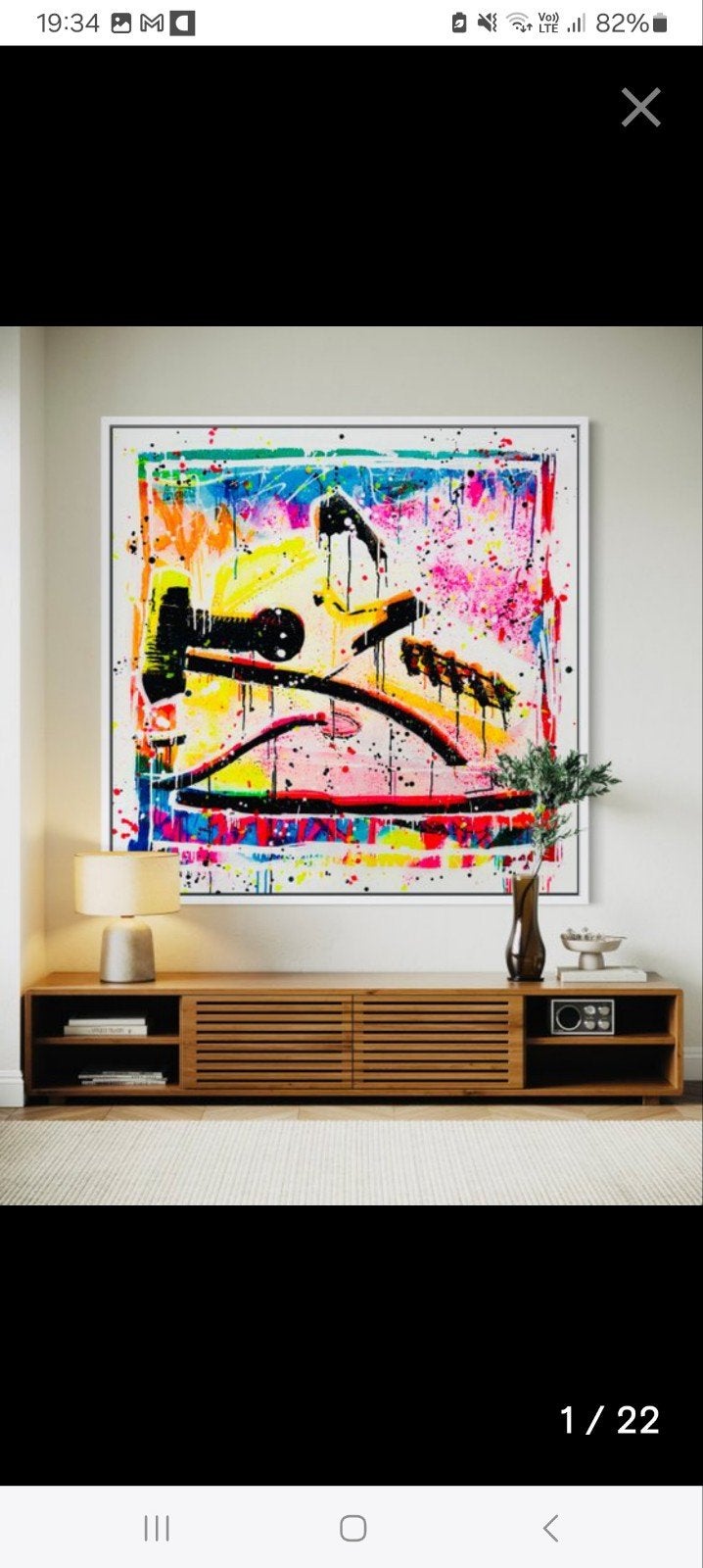 Origineel Mikko Reebok Ghostbusters Turnstile On Frame - XL, Antiek en Kunst, Kunst | Schilderijen | Modern, Ophalen of Verzenden