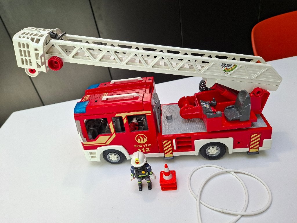 Playmobil brandweerwagen, Ophalen of Verzenden, Gebruikt, Complete set