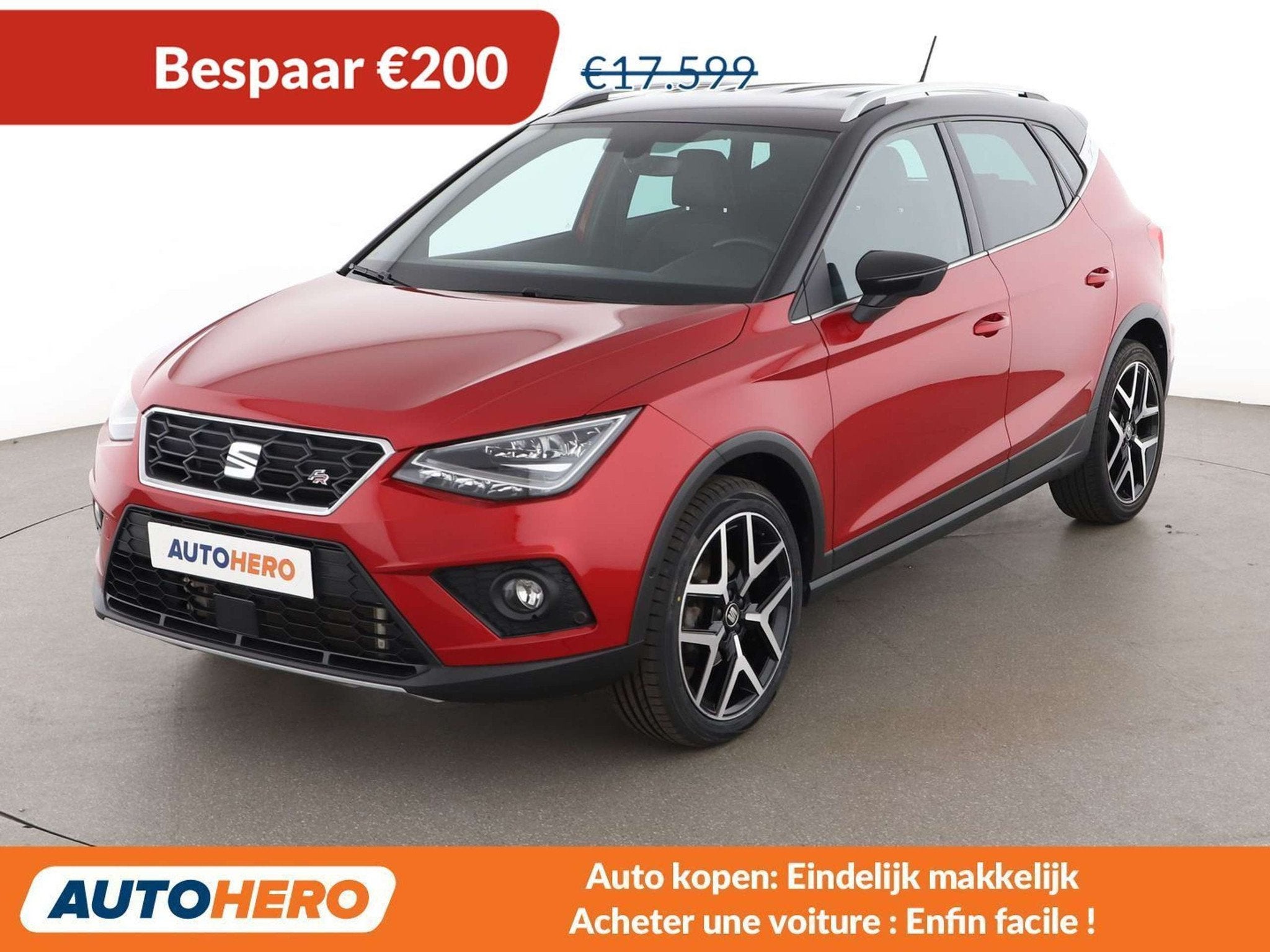 SEAT Arona 1.0 TSI FR (année de construction 2021), Autos, Seat, Rouge, Achat, 1210 kg, Noir