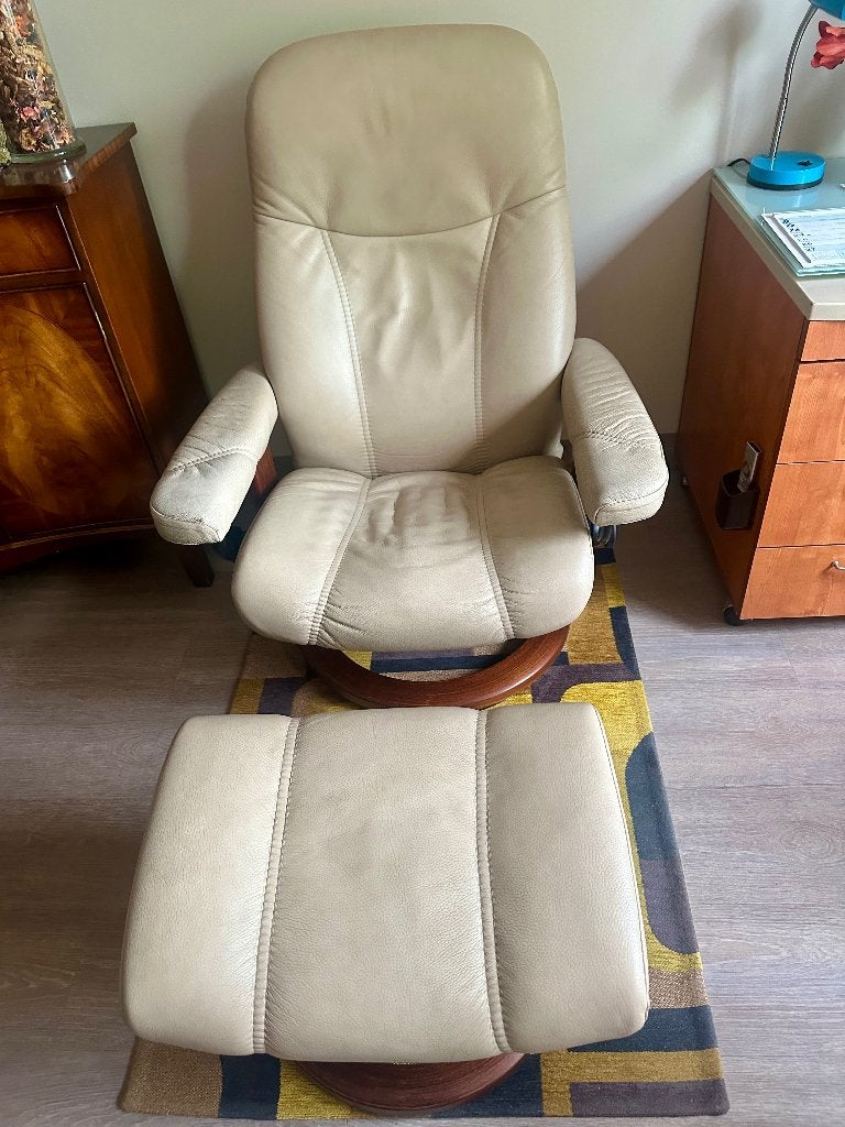 Relax met voetbank, Ophalen, Gebruikt, 100 tot 125 cm, Modern