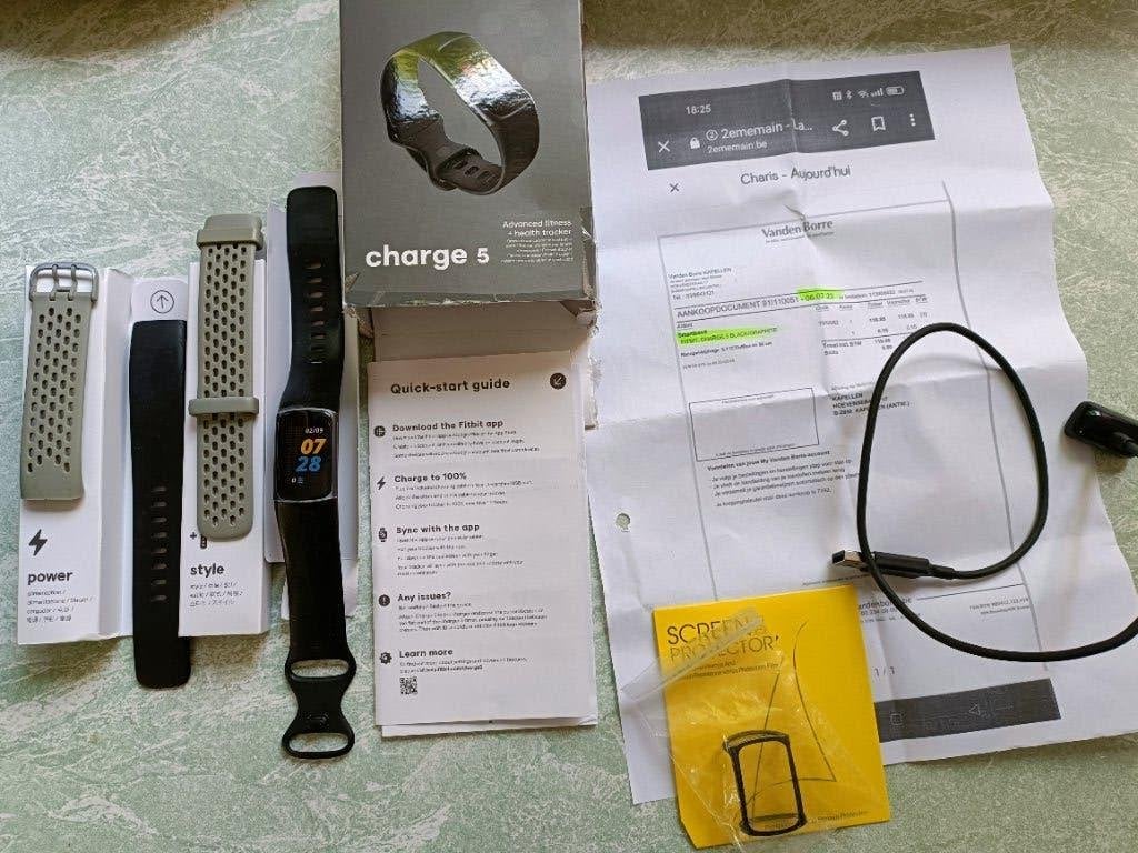Fitbit charge 5 + bracelet supplémentaire, Enlèvement ou Envoi, Utilisé, Google