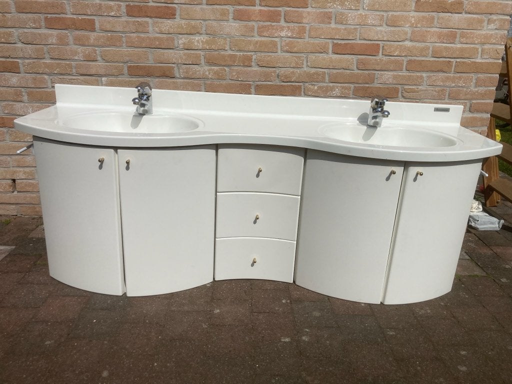 Badkamermeubel Detremmerie hangmodel, met kranen  ..., Huis en Inrichting, Ophalen, Gebruikt, 150 tot 200 cm, Wastafelkast