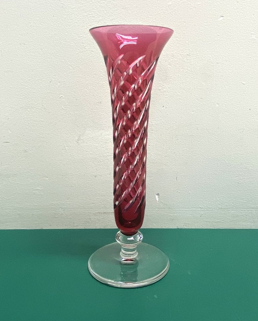 Val Saint Lambert - Vase rare en cristal taillé, Antiquités & Art, Enlèvement ou Envoi