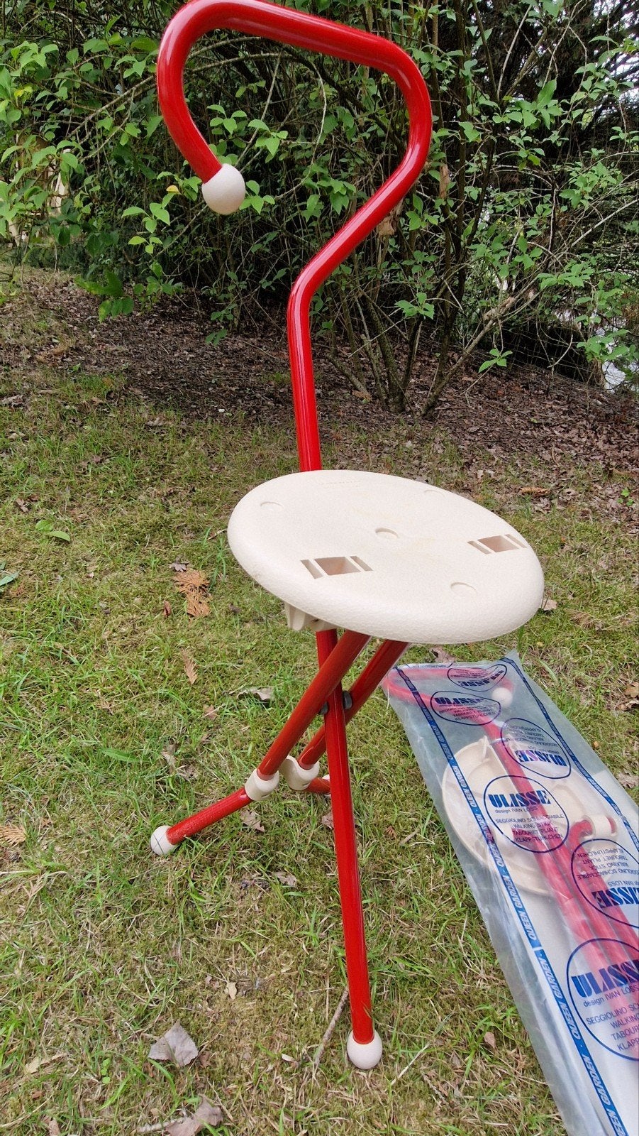 Postmoderne opvouwbare kruk Ulisse, Ivan Loss, Sandrigarden, 48 cm, Gemerkt, Object, Ophalen of Verzenden