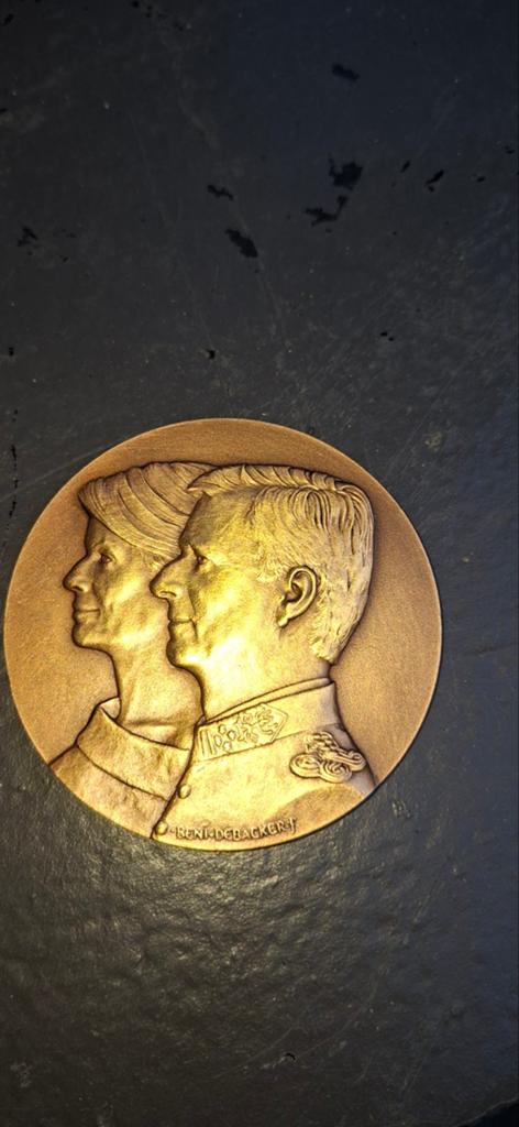 Médaille de bronze unique Filip & Mathilde par Beni Debacker, Timbres & Monnaies, Monnaies | Belgique, Enlèvement, Bronze, Monnaie en vrac