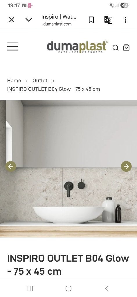 Carrelage Dumawall, 60 cm ou plus, Enlèvement, 5 à 10 m², Autres matériaux