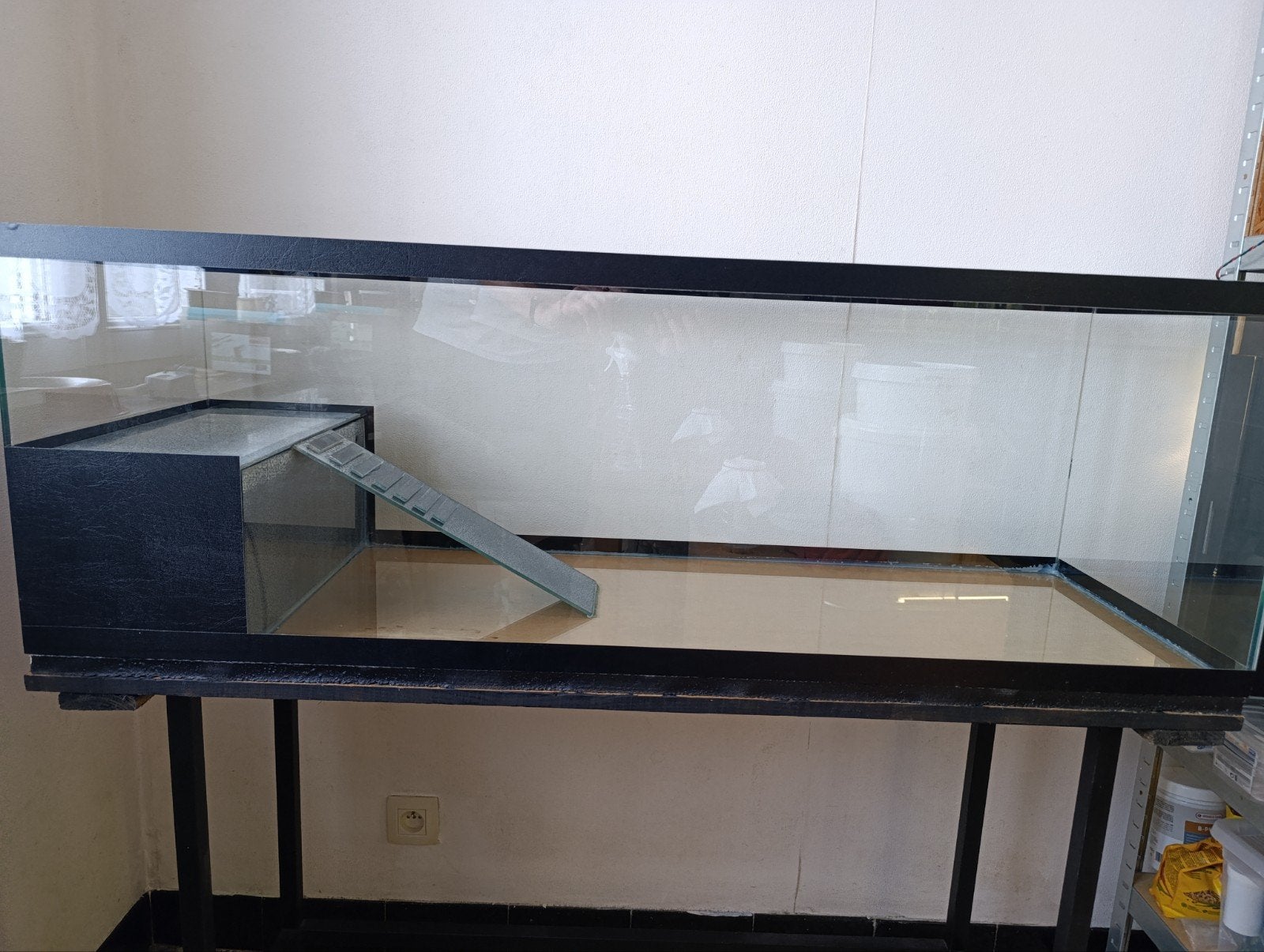 Aquaterrarium voor schildpad 120*40*40 in goede staat, Dieren en Toebehoren, Reptielen en Amfibieën | Toebehoren, Gebruikt, Terrarium of Paludarium