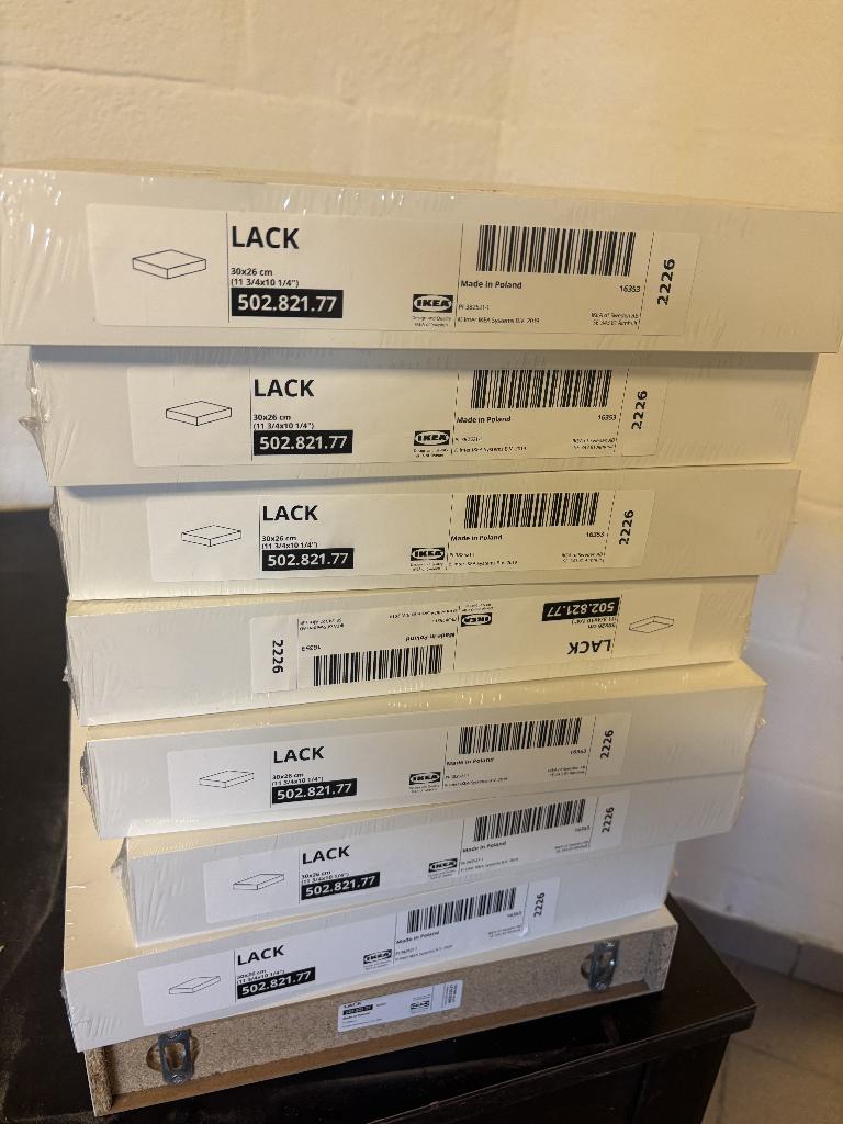 Étagères Ikea LACK 8 pièces, Enlèvement, Neuf