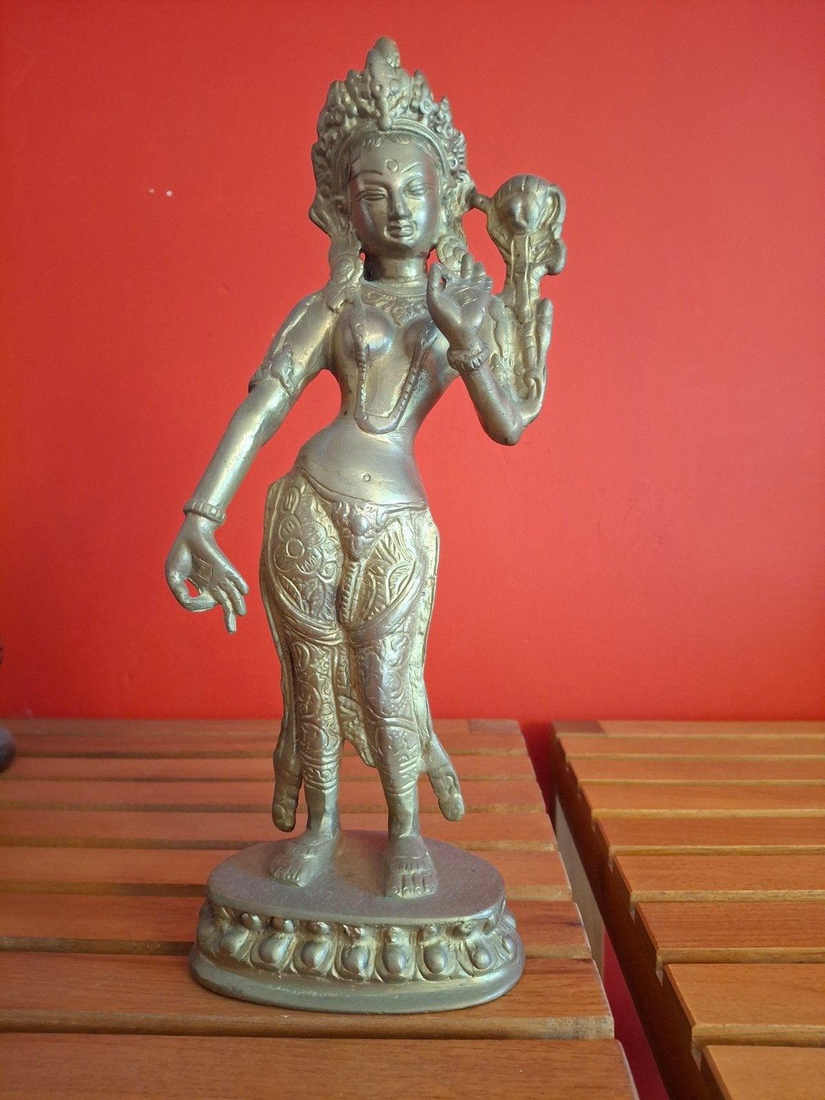 Prachtig bronzen thaïs beeld, Ophalen