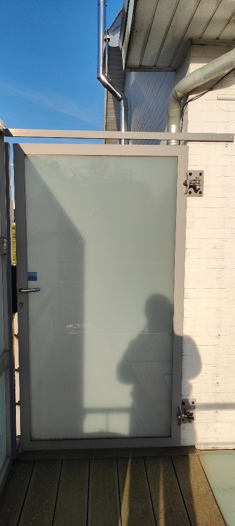 Glazen terrasdeur, Doe-het-zelf en Bouw, Deuren en Vliegenramen, Gebruikt, 200 tot 215 cm, Ophalen, 100 tot 120 cm