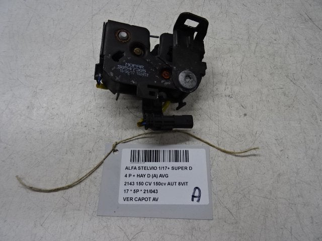 SERRURE CAPOT Alfa Romeo Stelvio (949) (50547305), Utilisé, Alfa Romeo