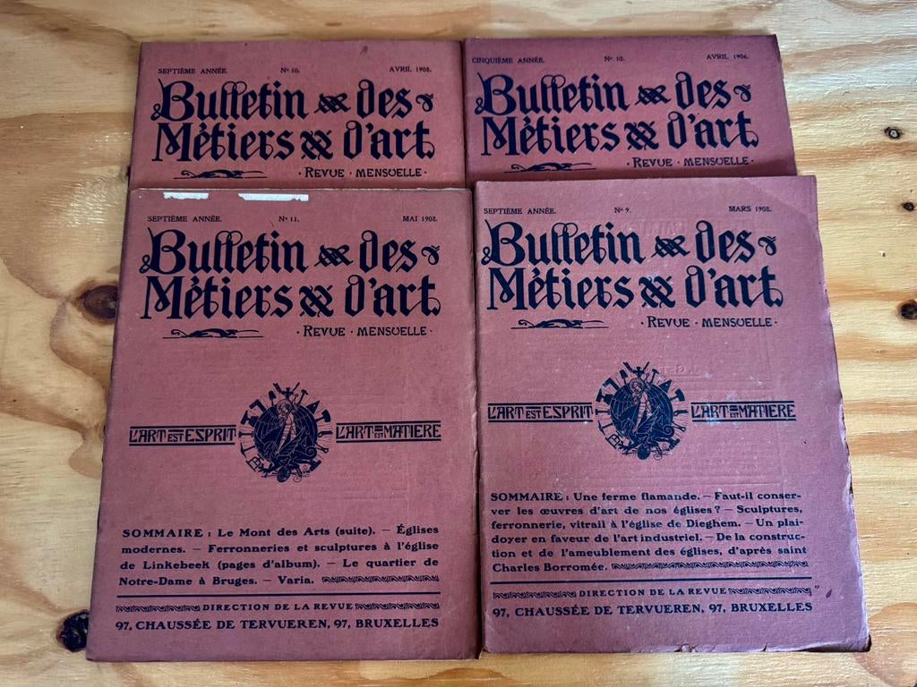 8 vintage magazines (1906–1928) – Art Nouveau, Ophalen of Verzenden