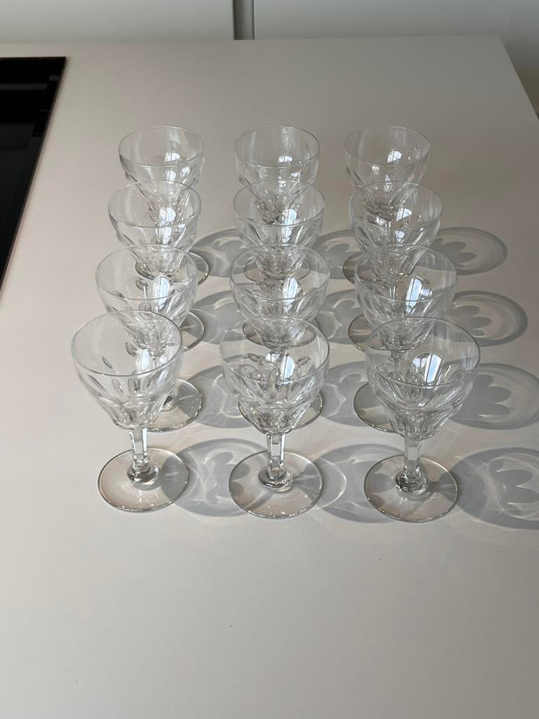 Kristallen glas 12 cm (12 stuks), Ophalen, Zo goed als nieuw