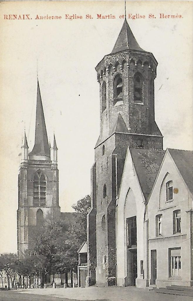 RENAIX  Ancienne église St. Martin - 1914, Enlèvement ou Envoi, Avant 1920, Affranchie, Flandre Orientale