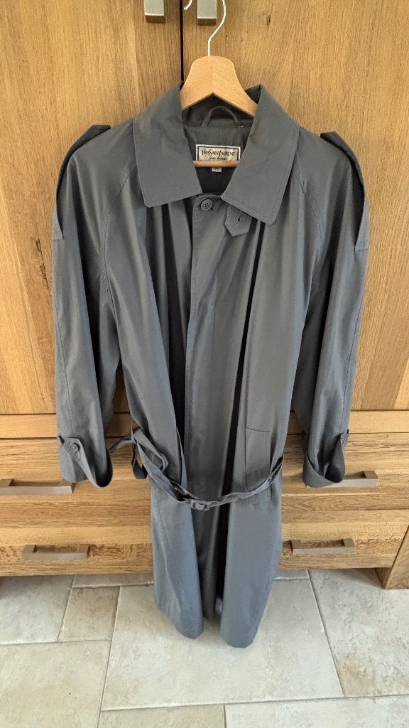 Trenchcoat Yves saint Laurent man, Gris, Enlèvement ou Envoi, Yves Saint Laurent, Comme neuf