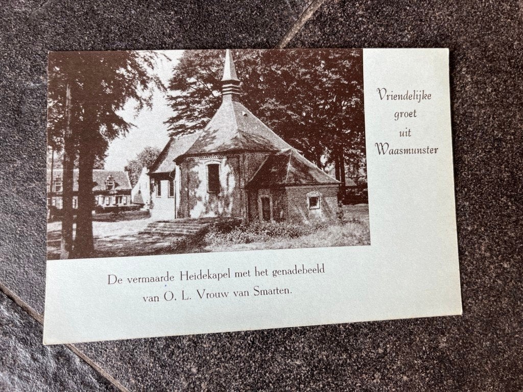 postkaart Heidekapel - Heidepark - Waasmunster, Verzamelen, Religie, Ophalen of Verzenden