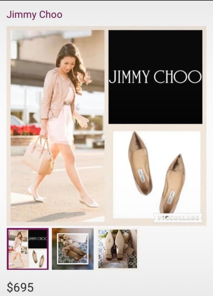 Jimmy Choo Ballerina's, maat 36,5, Kleding | Dames, Schoenen, Ophalen, Overige kleuren, Ballerina's, Gedragen
