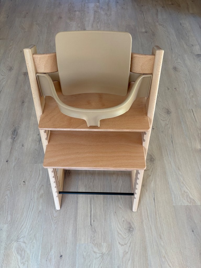 Chaise haute Stokke Tripp Trapp hêtre naturel, Enlèvement, Comme neuf, Chaise de table, Plateau amovible