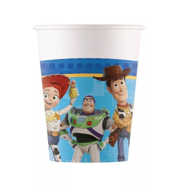 8 Toy Story Kartonnen Bekers Verjaardag Kinderfeestje, Enlèvement ou Envoi, Neuf, Article de fête