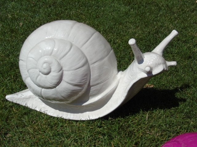 XXL beeld van een witte slak, Tuin en Terras, Ophalen, Nieuw, Kunststof, Dierenbeeld
