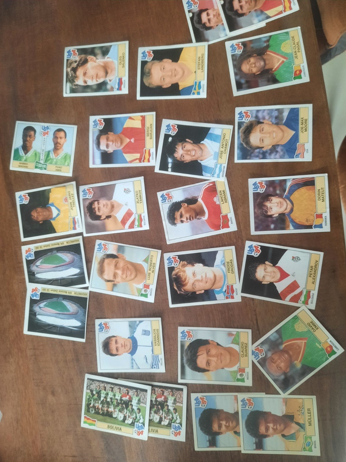 Panini World Cup USA 1994 - 25 originele voetbalstickers, Ophalen of Verzenden, Zo goed als nieuw, Meerdere stickers