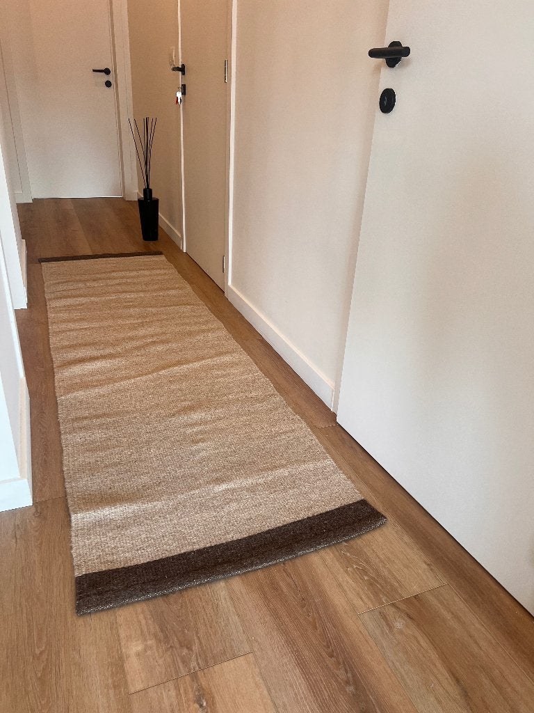Mooie wollen loper 70x280cm nieuw, Beige, Rechthoekig, Nieuw, 200 cm of meer