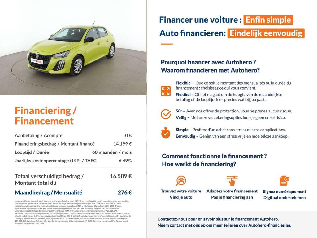 Peugeot 208 1.2 PureTech Active, 116 g/km, Achat, Boîte manuelle, Noir
