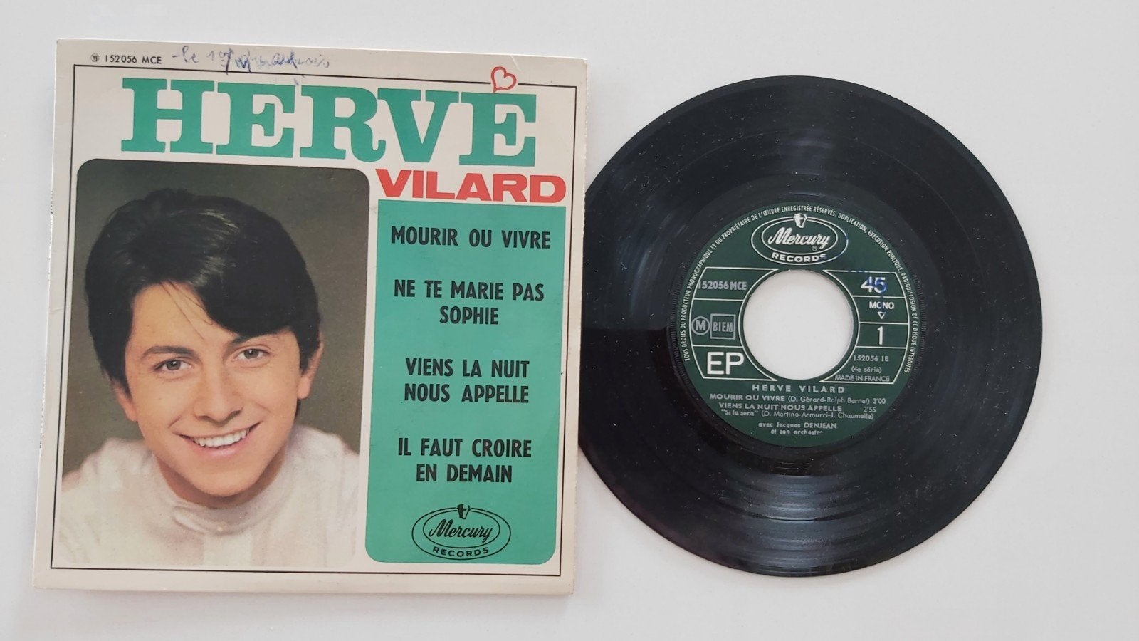 Hervé Vilard  - Mourir ou vivre, EP, Enlèvement ou Envoi, Utilisé, 7 inch