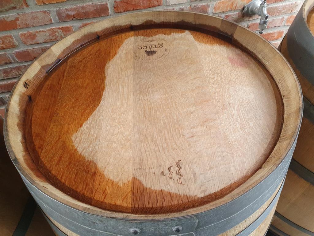 Tonneau à vin en chêne robuste, tonneau à vin, Jardin & Terrasse, Enlèvement