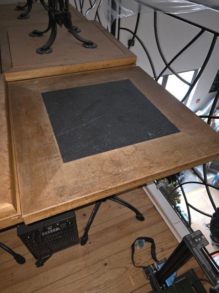 Tables restaurant chêne et fonte (13 dispo), Enlèvement, Utilisé, Chêne