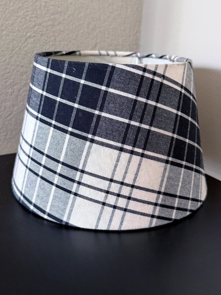 Sweet Jojo Designs Lampenkap | Plaid Zwart/Wit, Huis en Inrichting, Lampen | Lampenkappen, Verzenden, Gebruikt, Wit