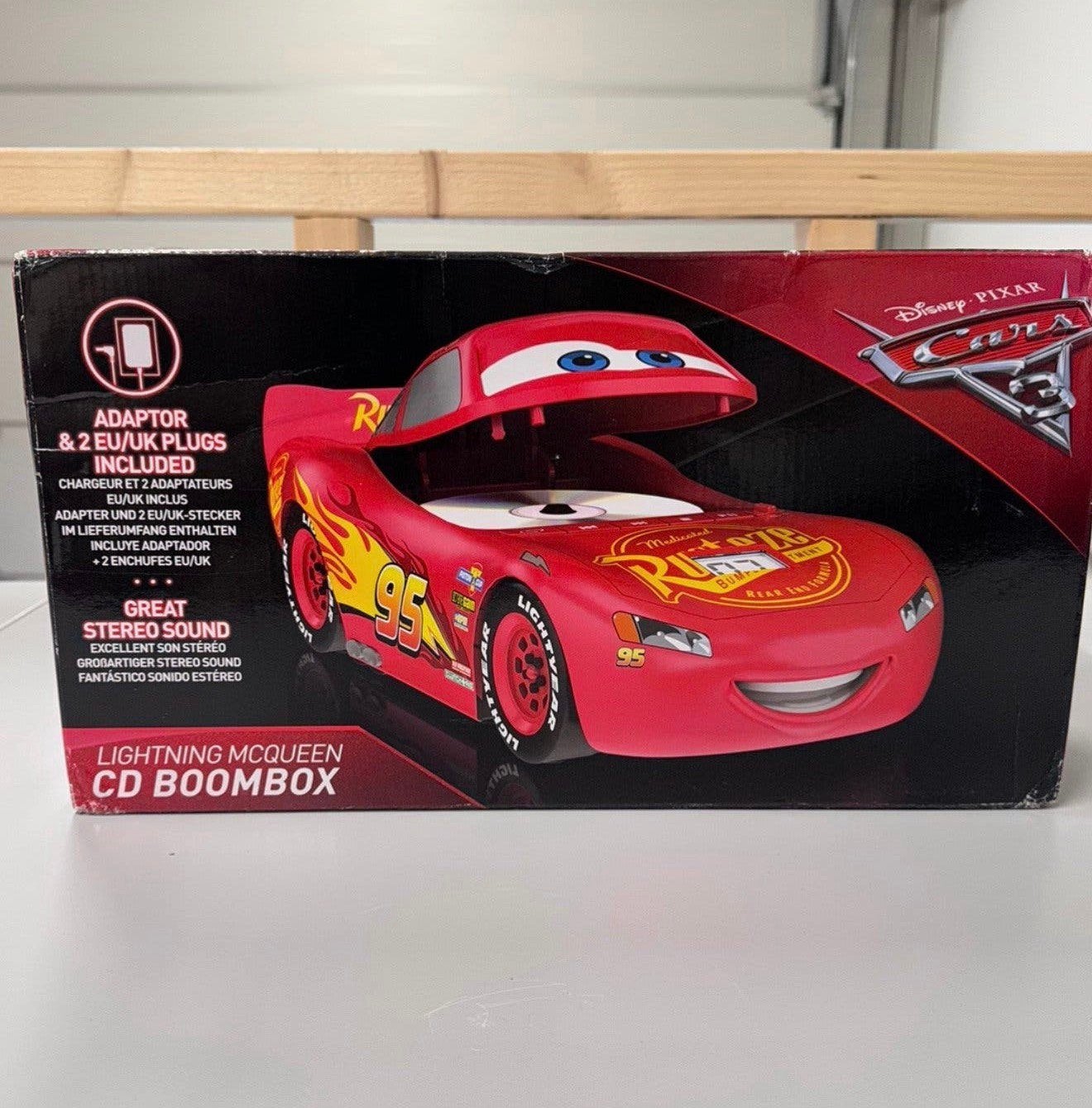 Lecteur CD Disney Pixar CARS Lightning McQueen Boombox NEUF, Enlèvement ou Envoi, Neuf, Autres types