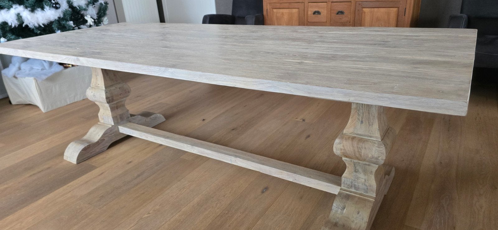 Eettafel in massieve teak, Huis en Inrichting, Bureaus, Ophalen, Zo goed als nieuw