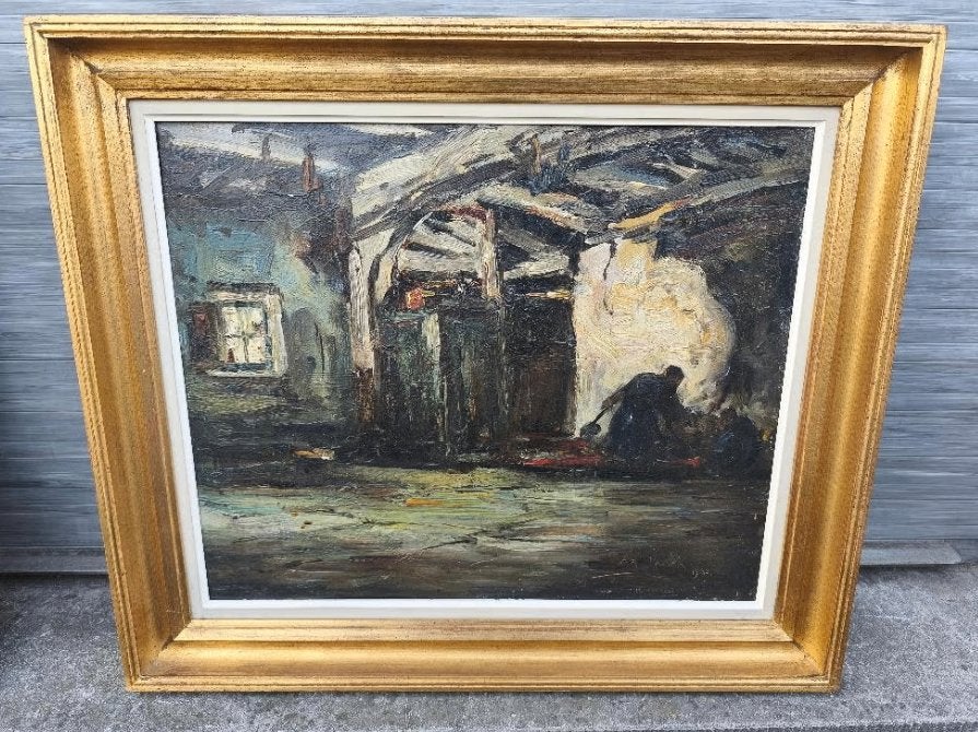 Huile sur panneau signe Armand jamar, Antiquités & Art, Art | Peinture | Classique, Enlèvement ou Envoi, Panneau