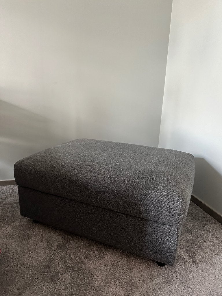 Ikea, VIMLE, Repose-pieds avec rangement, gris moyen, Neuf, Enlèvement, 50 à 75 cm, Rectangulaire
