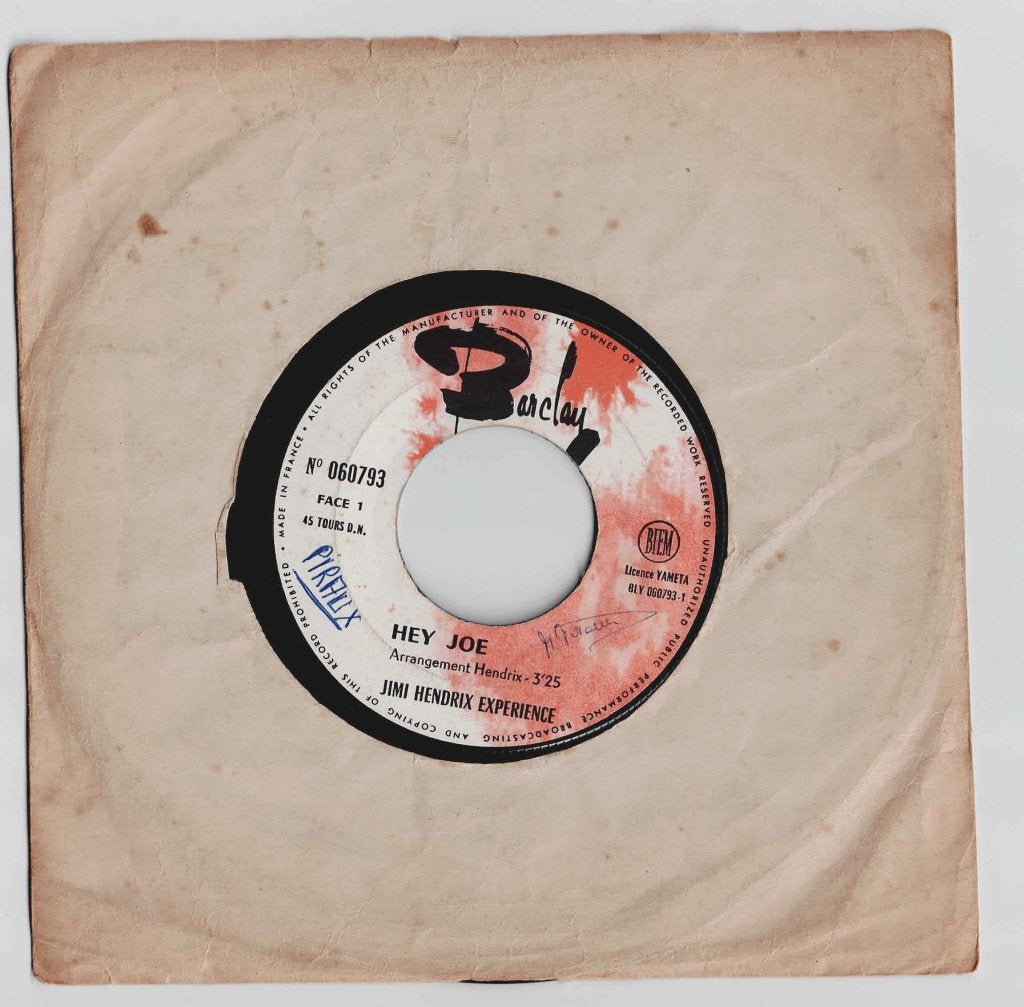 Jimmy Hendrix Experience - Hey Joe - Stone Free, Enlèvement ou Envoi, 7 inch, Promo, Utilisé