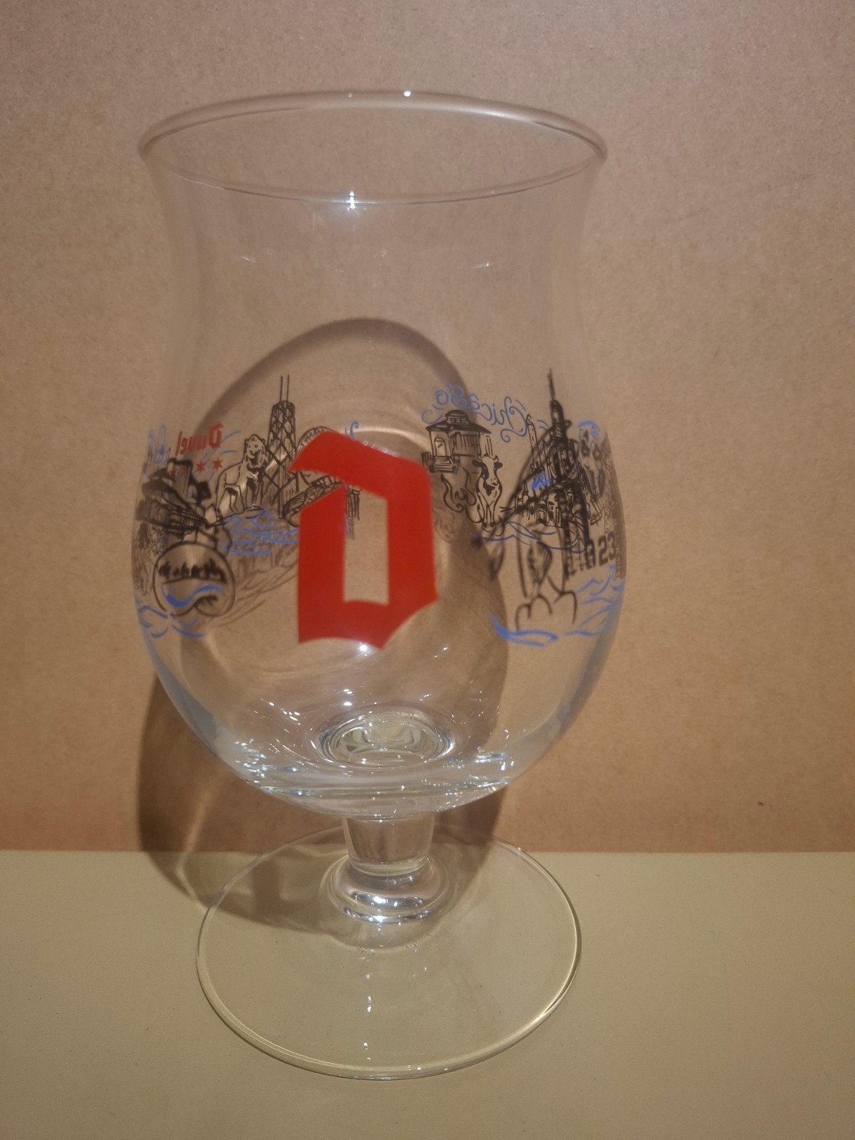Duvel glas USA  Chicago, Verzamelen, Ophalen of Verzenden, Duvel