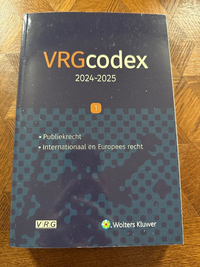 VRG codex 2024-2025, Enlèvement ou Envoi, Neuf, Enseignement supérieur professionnel, Wolters Kluwer