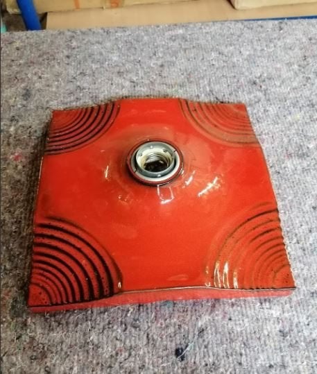 vintage keramische wand - plafondlamp 60er jaren, Ophalen, Huis en Inrichting