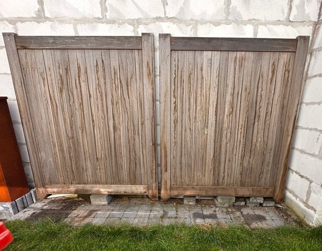 Poort hardhout, Neuf, Portail battant, 150 à 200 cm, Bois