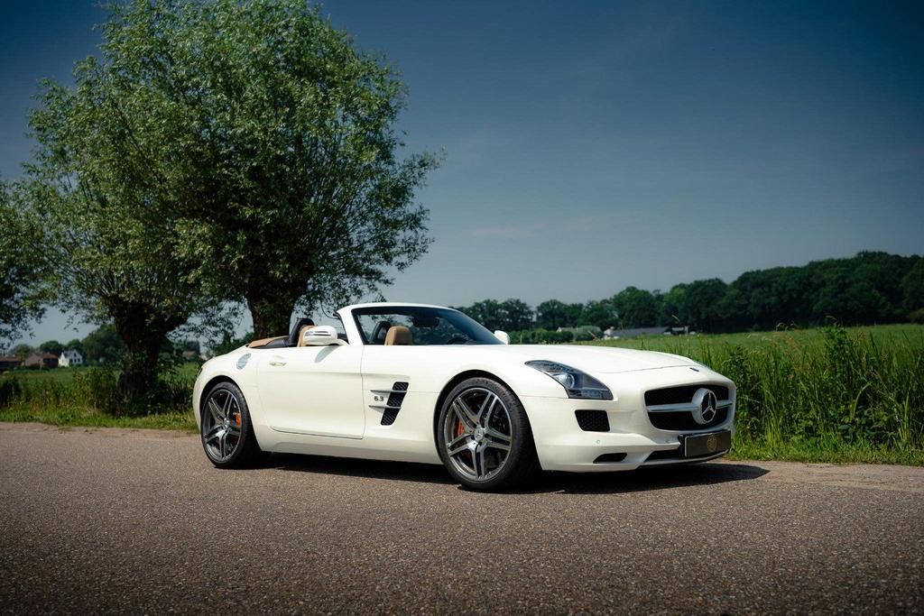 Mercedes-Benz Other Mercedes-Benz SLS Roadster 6.3 AMG, Auto's, Automaat, Parkeersensor, Wit, Beige