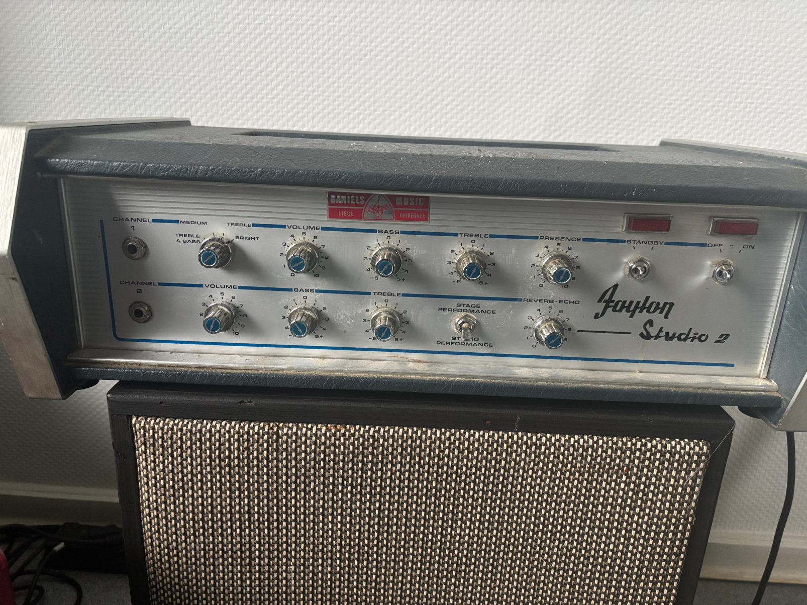 Herziene Faylon Studio 2-100W vintage buizenversterkerkop, Ophalen, Gebruikt, Gitaar, 100 watt of meer