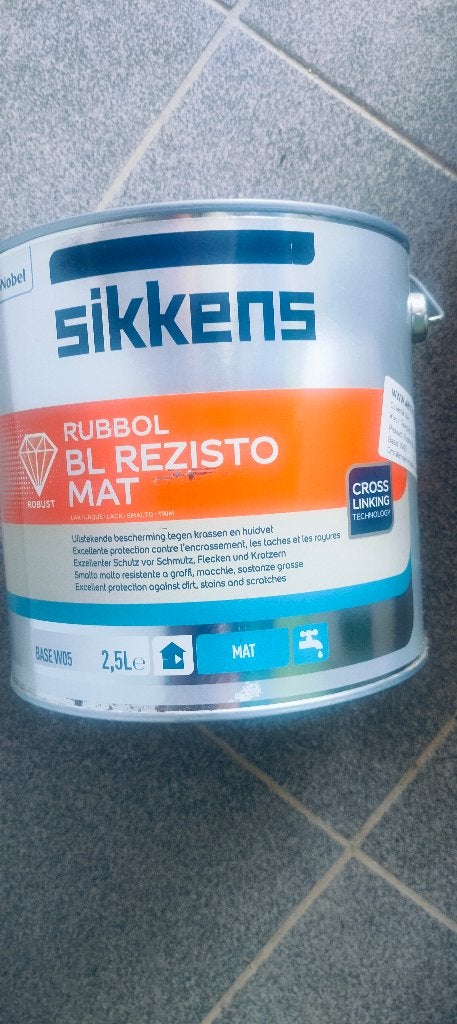 peinture Sikkens Rubbol BL Rezisto Mat, Bricolage & Construction, Neuf, Moins de 5 litres, Gris, Enlèvement
