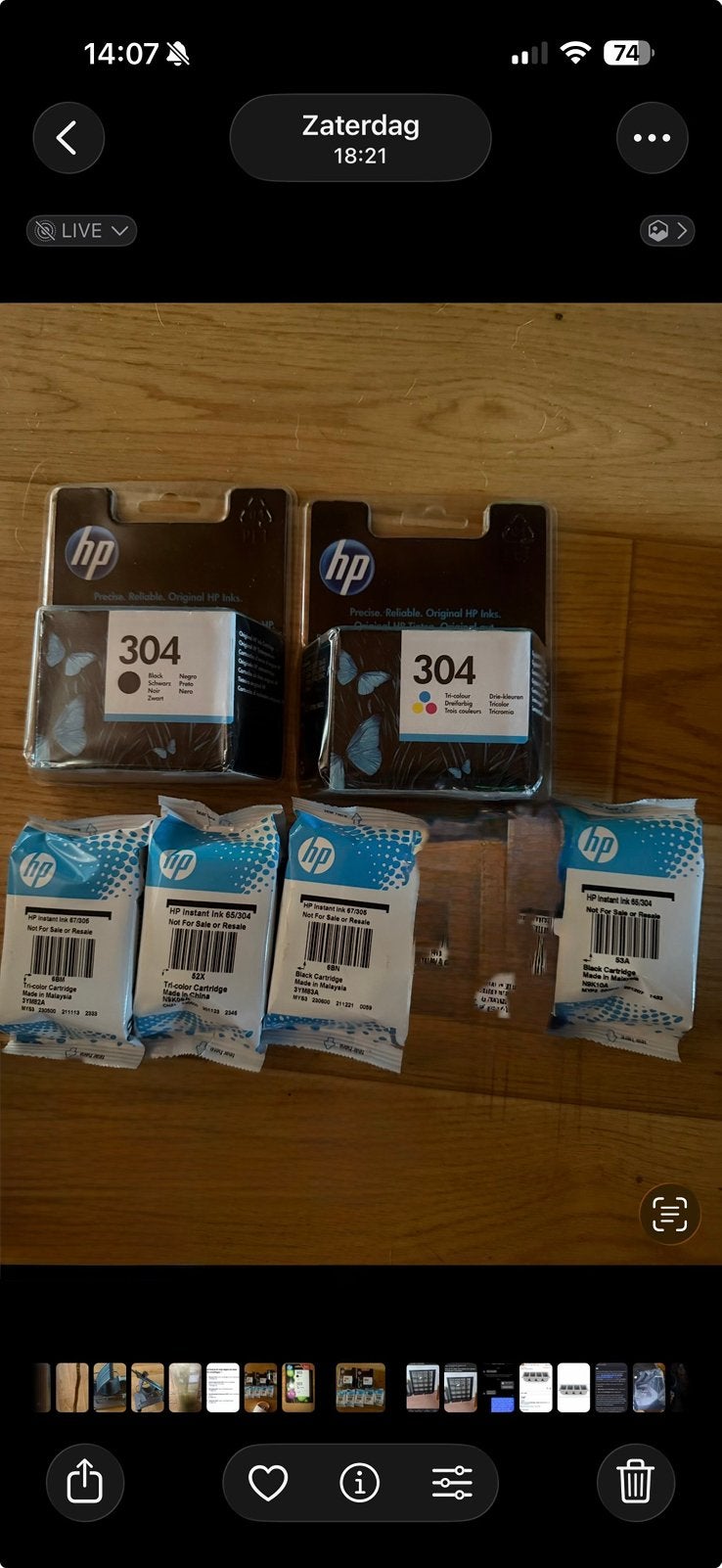 Lot van Allerlei soorten inkt voor hp printer. 3€ per stuk., Computers en Software, Ophalen, Nieuw, Cartridge