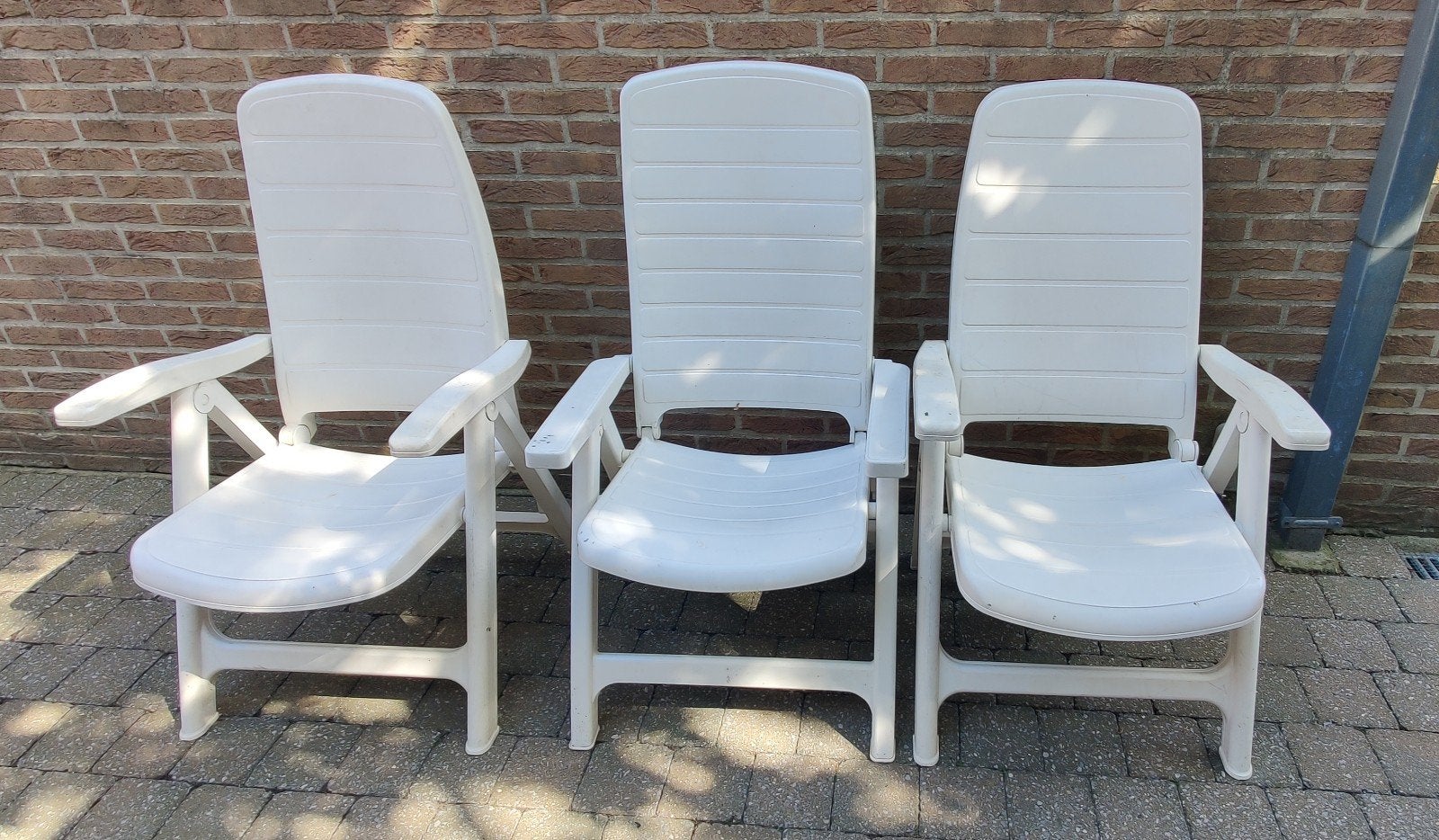 Verstelbare tuinstoelen, Jardin & Terrasse, Chaises de jardin, Utilisé, Synthétique, Ajustable, Enlèvement