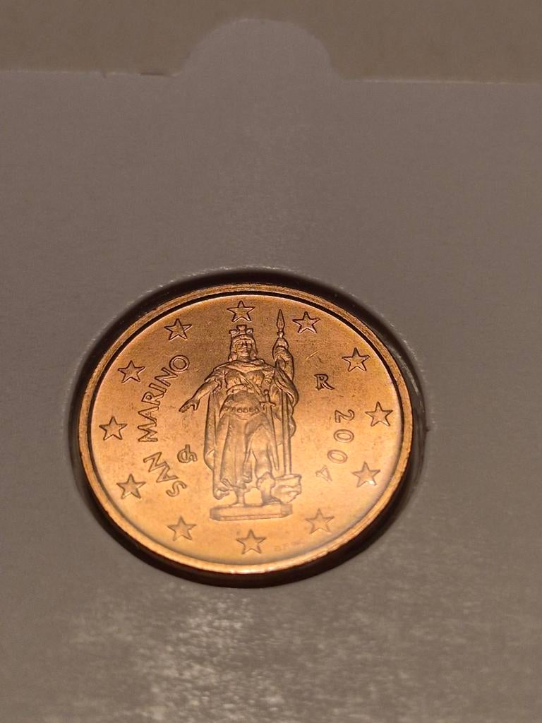 2 cent San Marino 2004 fdc, Ophalen, San Marino, 2 cent, Losse munt