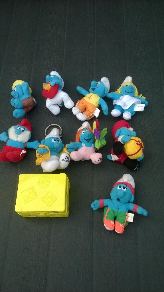10 Pluchen McDonald’s Smurfen uit 2000, Verzamelen, Smurfen, Ophalen of Verzenden, Gebruikt, Verschillende Smurfen, Poppetje, Figuurtje of Knuffel