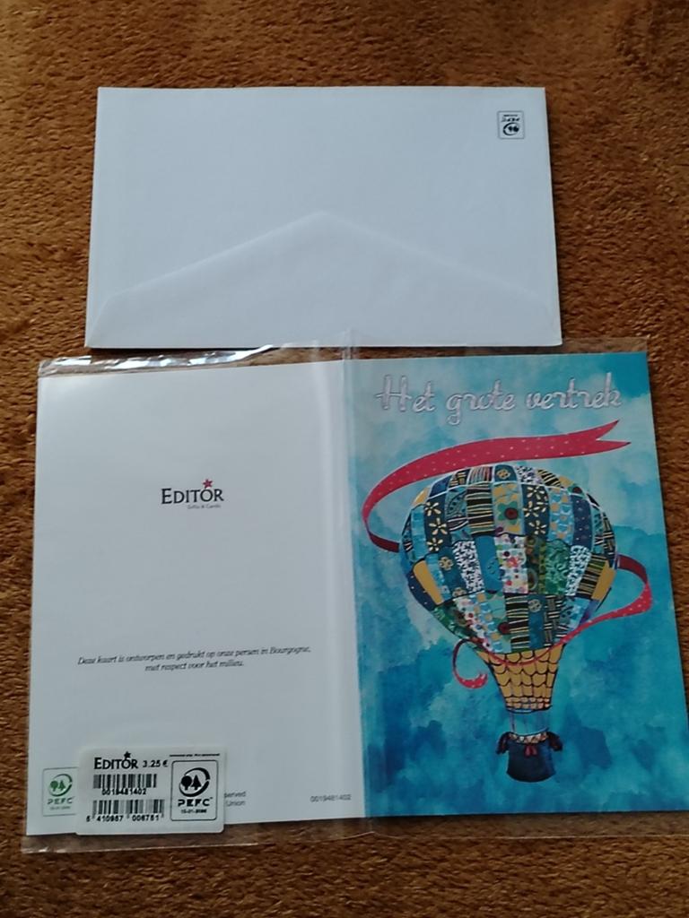 Carte de Voeux OU AUTRE - motif Montgolfière🎈, Enlèvement ou Envoi, Neuf
