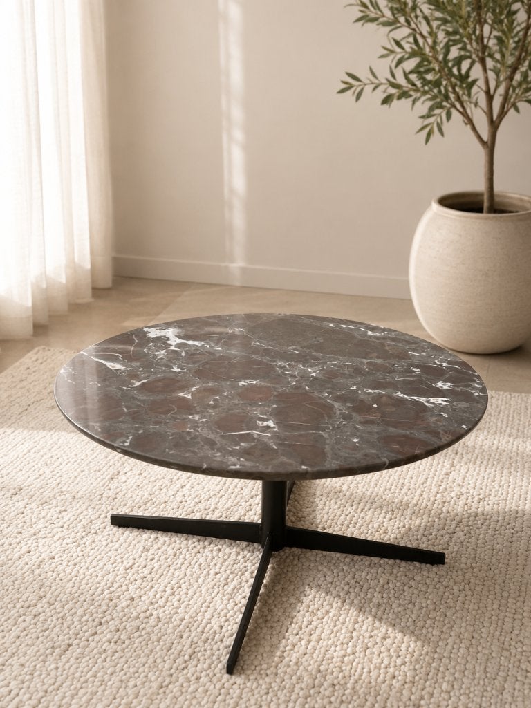 Salontafel XVL marmer, Huis en Inrichting, Ophalen, Rond, Nieuw, 50 tot 100 cm
