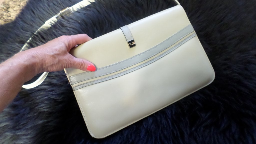 Vintage: leren tas van Ted Lapidus, Ophalen of Verzenden